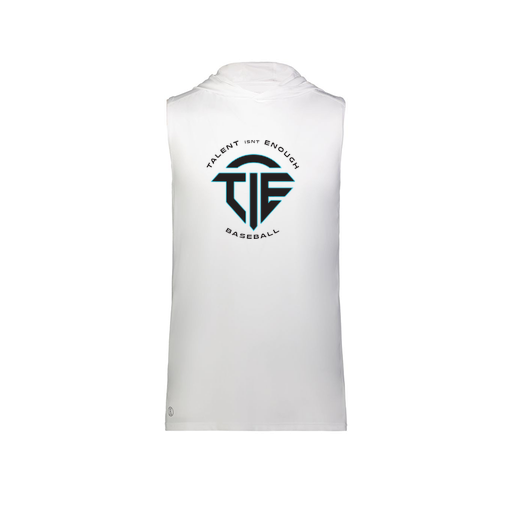 [222590.005.XS-LOGO1] Men's CoolDry Sleeveless Hoodie (Adult XS, White)