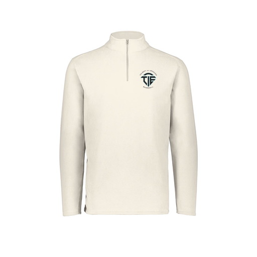 [6863.53T.XS-LOGO1] Men's MicroFleece 1/4 Zip Pullover (Adult XS, White)