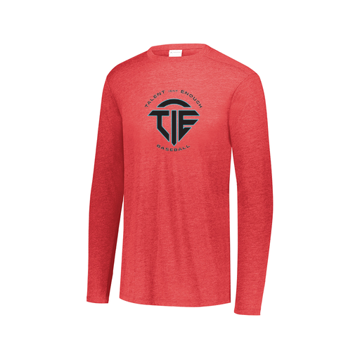 [FTLCUBRD-AXS-LOGO1] Decker Men's Tri-Blend T-Shirt - Long Sleeve (Adult XS, Red)