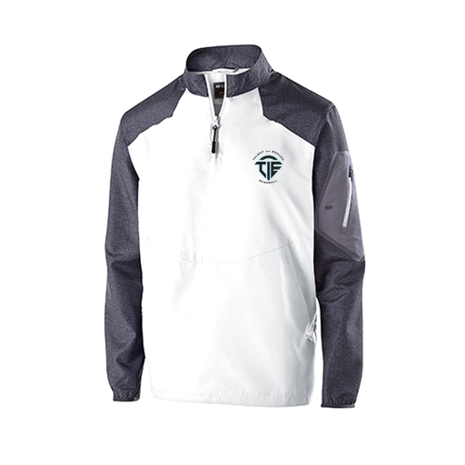 [229155.H04.XS-LOGO1] Men's Raider LS Pullover (Adult XS, White)