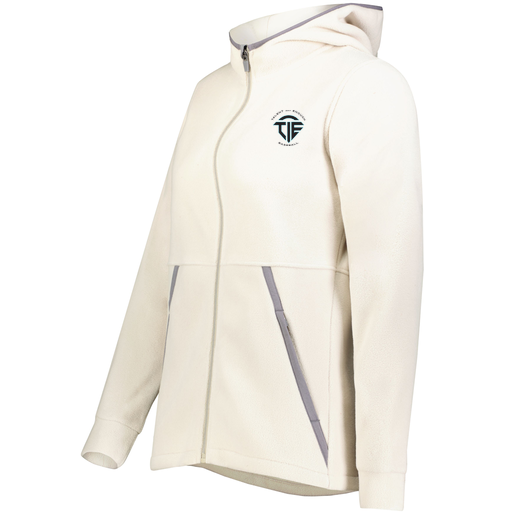 [6860.53T.XS-LOGO1] Ladies Chill Full Zip Fleece (Female Adult XS, White)