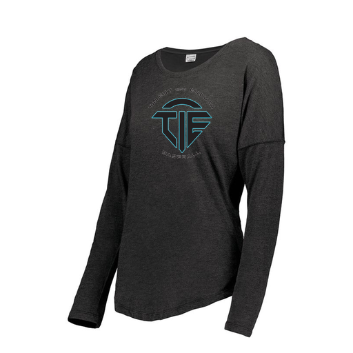 [FTLCUBBK-FAXS-LOGO1] Decker Women's Tri-Blend T-Shirt - Long Sleeve (Female Adult XS, Black)